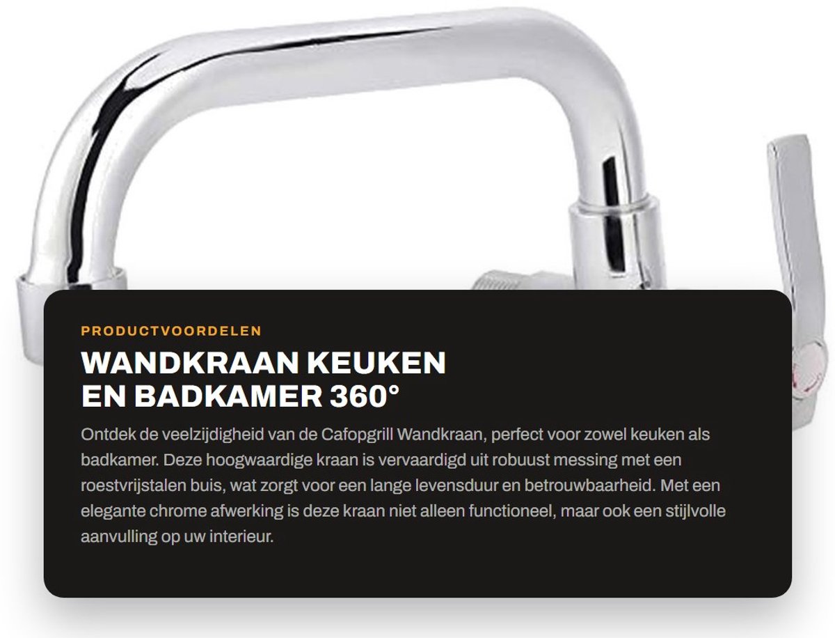 Dailygoods- Keukenkranen 360° draaibaar - Mengkraan - Chroom gegalvaniseerd - Roestvrij staal - Eenvoudige installatie - Duurzaam materiaal - Kraan