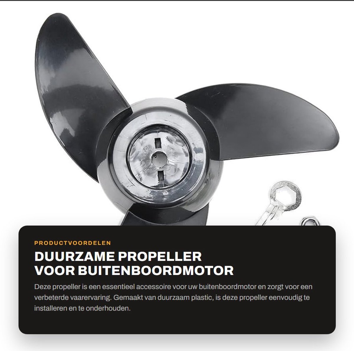 Dailygoods- Thruster Propeller Duurzaam Plastic - Buitenboordmotor Accessoire - Eenvoudige Installatie - Hoogwaardige Constructie - Verbeterde Snelheid - Zorgeloos Varen - Boegschroef
