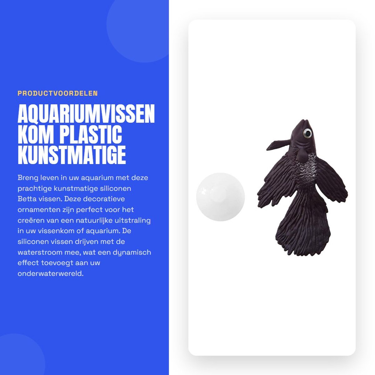 Dailygoods- Decoratie Ornamenten - Kunstmatige Vissen - Siliconen Decoratie - Aquarium Decoratie - Modern Design - Natuurlijke Uiterlijk - Aquariumdecoratie
