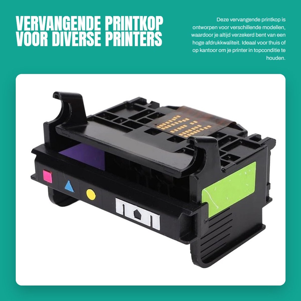Dailygoods- Printkop Vervanging - Voor Officejet 6000/6500/7000 - Kantoorbenodigdheden - ABS Materiaal - Zwart - Geschikt voor B8500/B8550/B8553 - Printercartridge