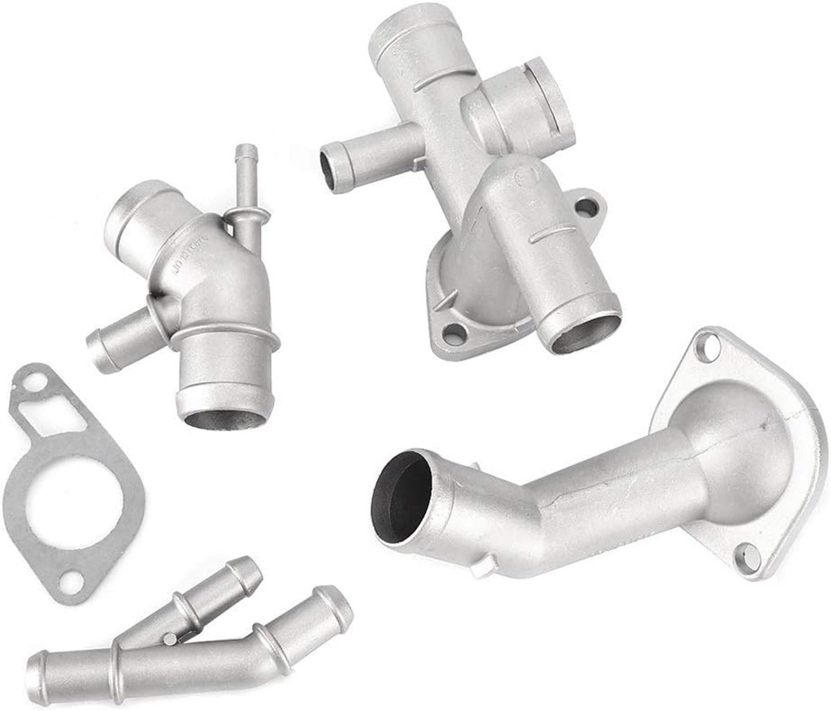 Dailygoods- Koelvloeistofflenzen Set van 4 - Aluminium - Hoge Temperatuurbestendigheid - Directe Vervanging - Compatibel met MK4 Golf 1.8T 2000-2005 - OE: 06A121132A - Koelvloeistofslangen