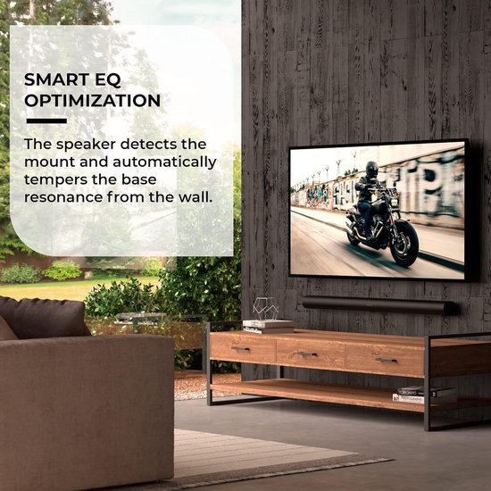Muurbeugel Soundbar - Houder Speaker - Geluid Optimaliseren - Verborgen Ontwerp - 45.39 x 3.4 x 6.1 cm - Wit — afbeelding 3