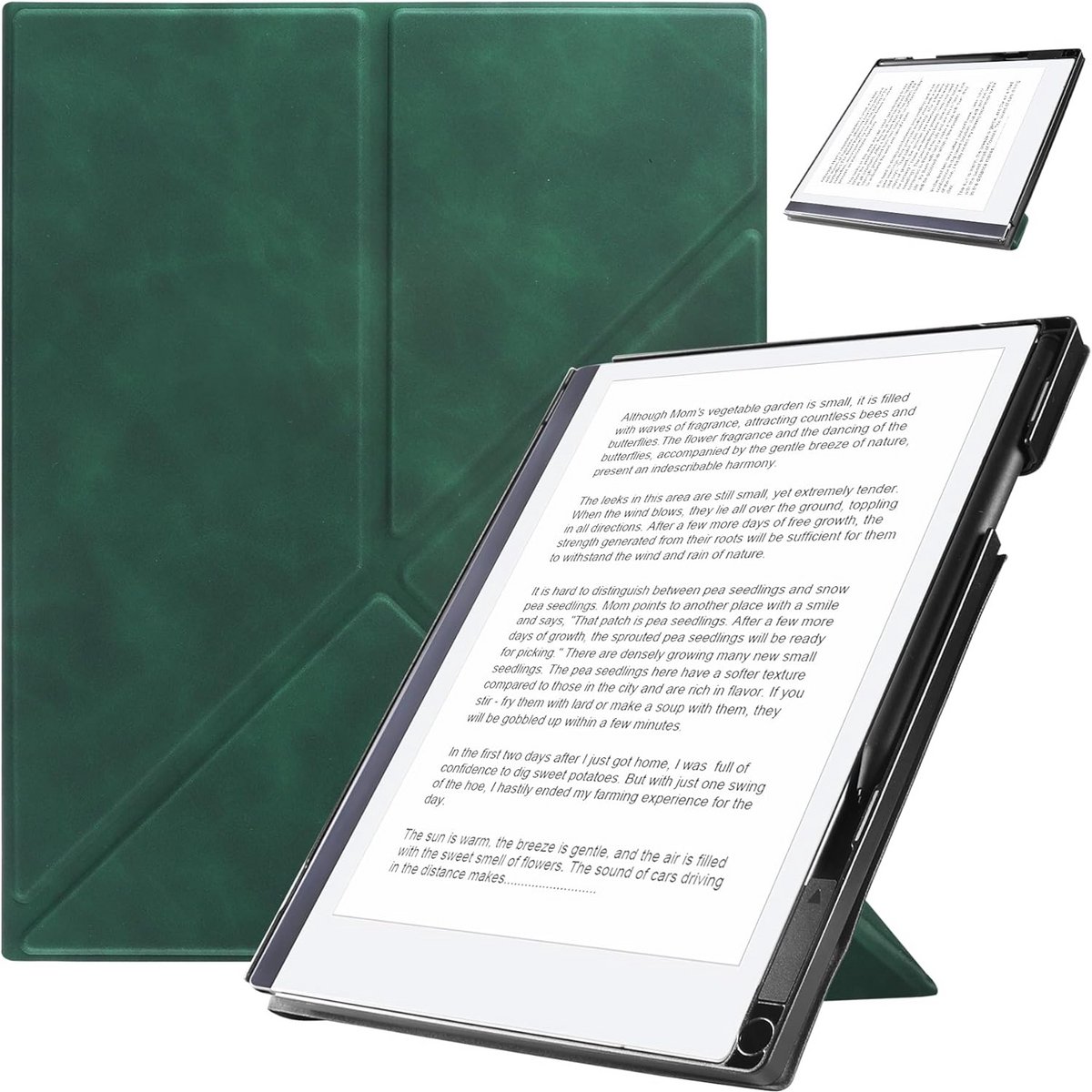 Tablethoes - Digitale notitiehoes - Veilig opbergen - Ingebouwde standaard - 10.3 inch - Groen