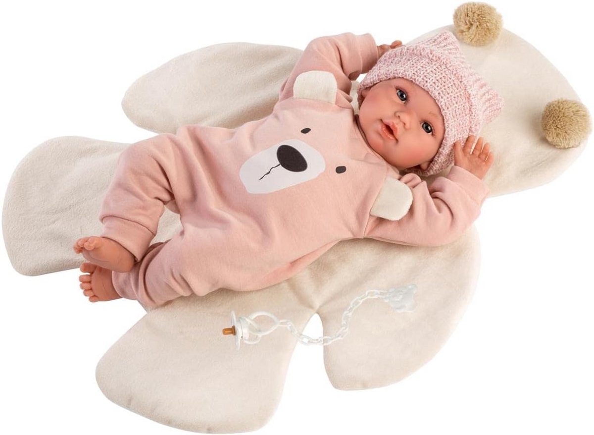 Pasgeboren pop - Zachte baby - Emotionele ontwikkeling - Zegt "Mama" - 36 cm - Meerkleurig
