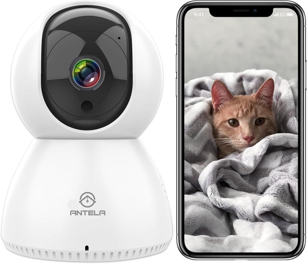 Wifi Beveiligingscamera - Binnencamera Monitor - Huis Bewaken - 355 Graden Rotatie - 1080p FHD - Wit