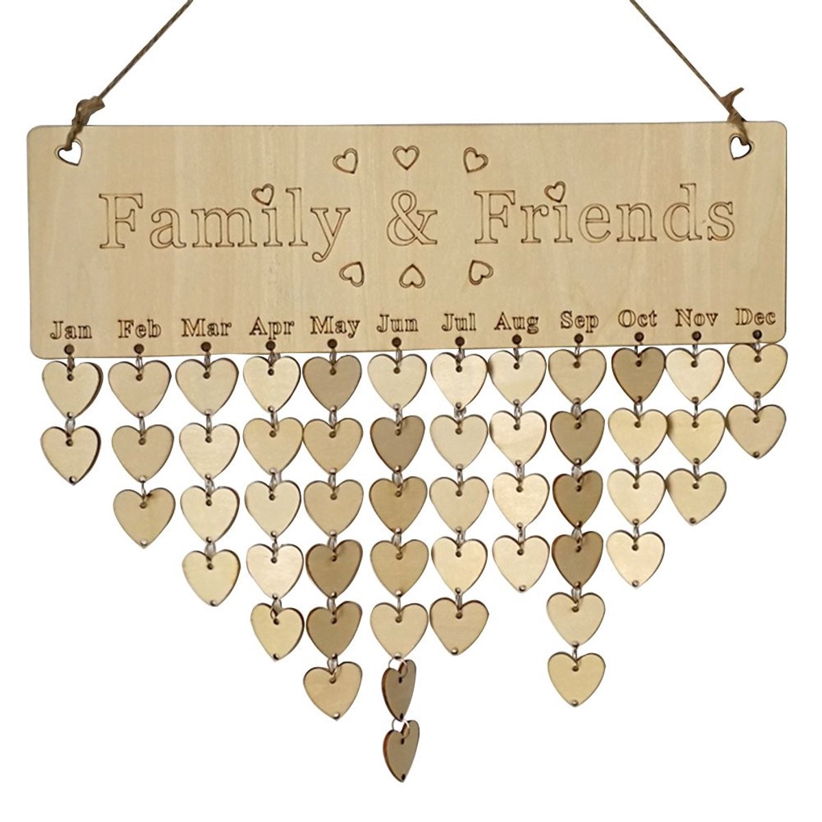 Dailygoody - Verjaardagskalender Hout - Eeuwigdurende Doe-Het-Zelf