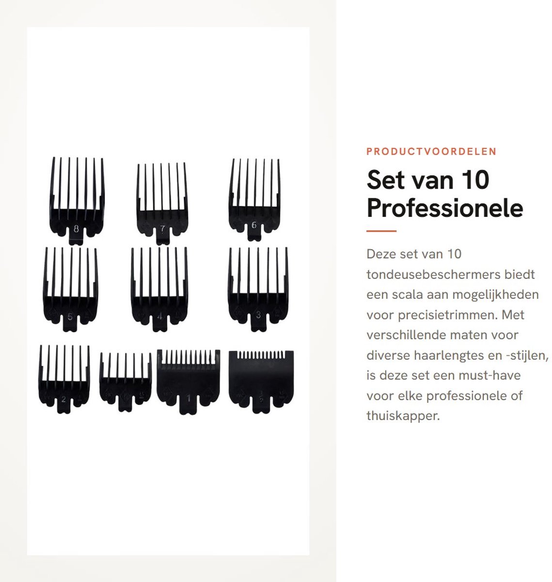 Dailygoods - Set van 10 Professionele Tondeusebeschermers voor Haarstyling