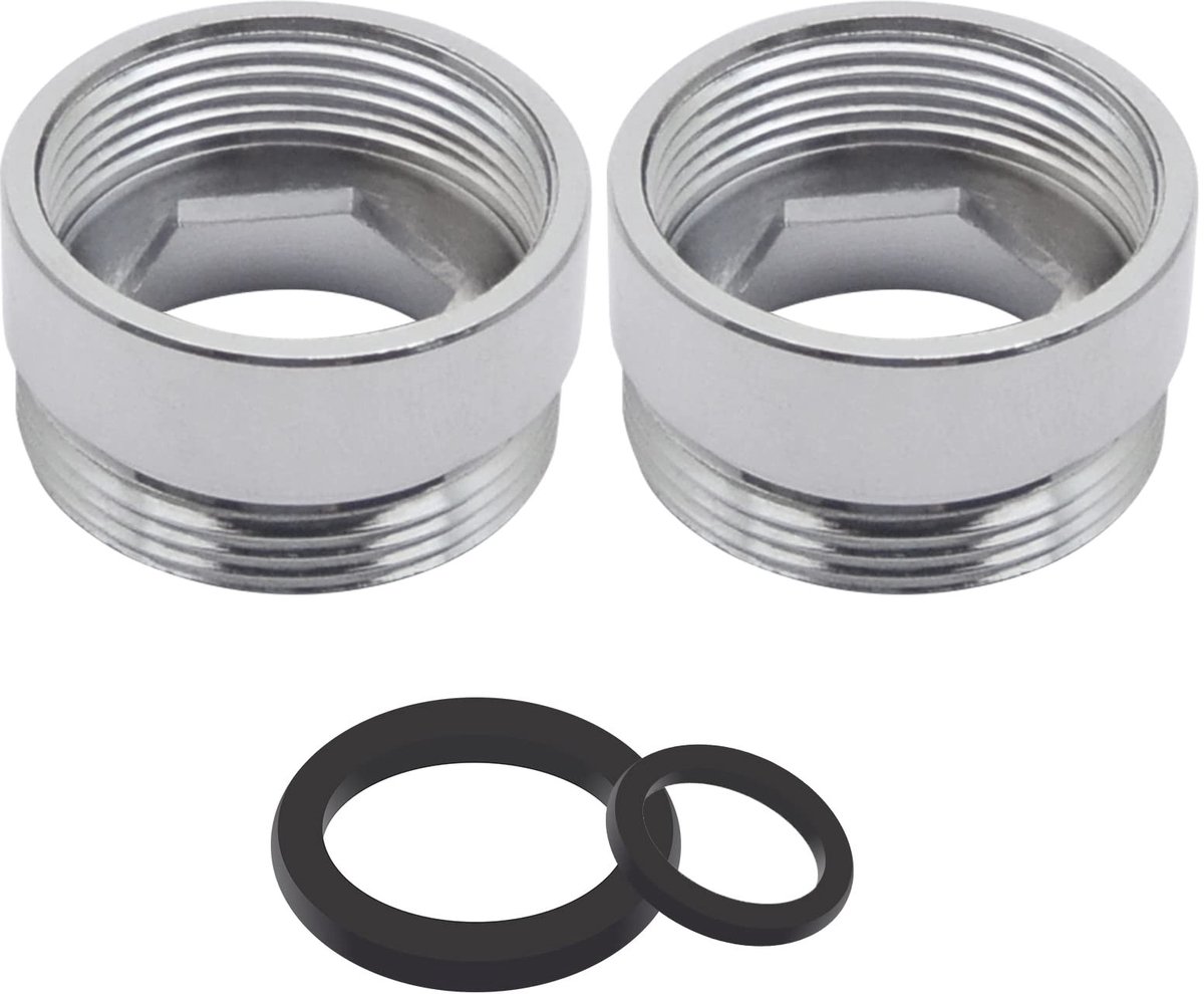 Dailygoods - Faucet Adapter - Waterbesparende Aerator - Geschikt voor Keuken en Badkamer - 2 Stuks - Efficiënt Watergebruik - Universeel - Geschikt vo...