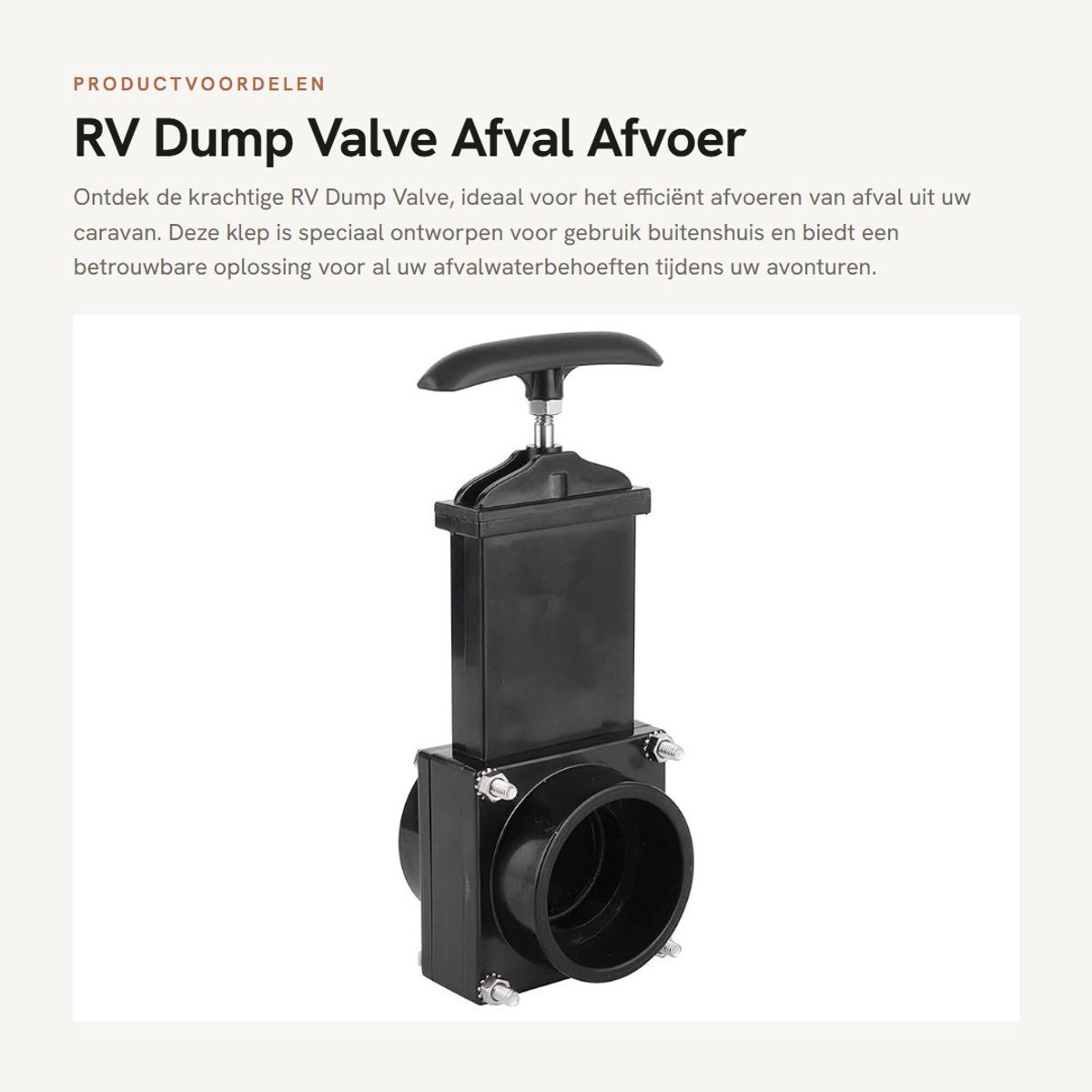 Dailygoods- Afvoerklep 50mm - Hoogwaardig ABS - Corrosiebestendig - Lichtgewicht - Eenvoudig te installeren - Geschikt voor Caravan