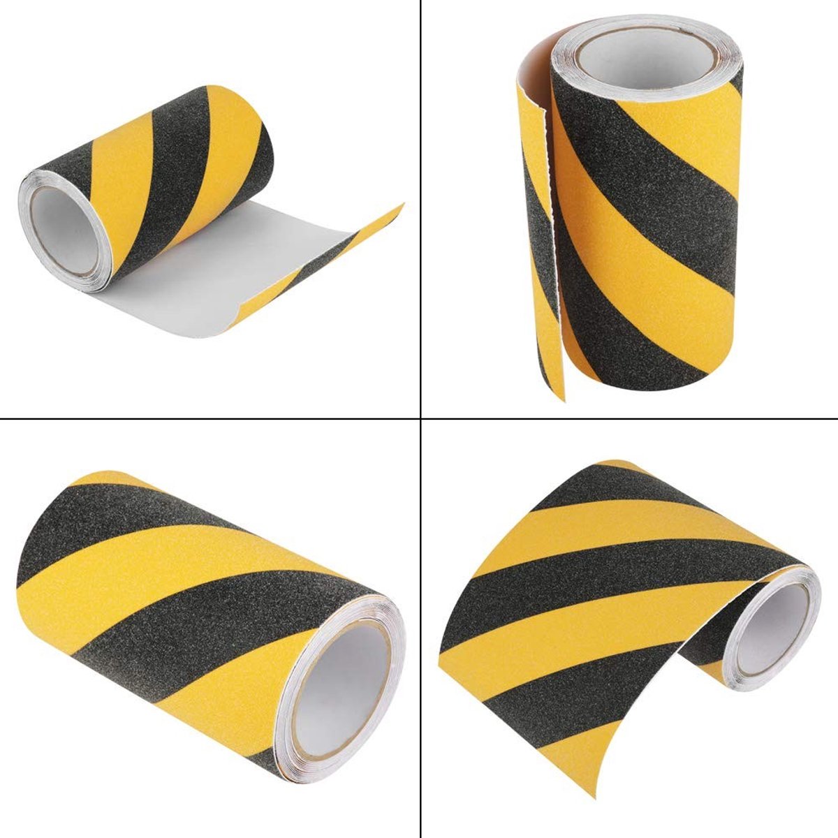 Dailygoods- Anti-slip Plakband 20 cm x 5 m - Zelfklevend - Slijtvast - Veiligheidshandschoenen - Gebruik in Trapladders/Rails - Garage/Rolstoelniveaus - Veiligheidsband