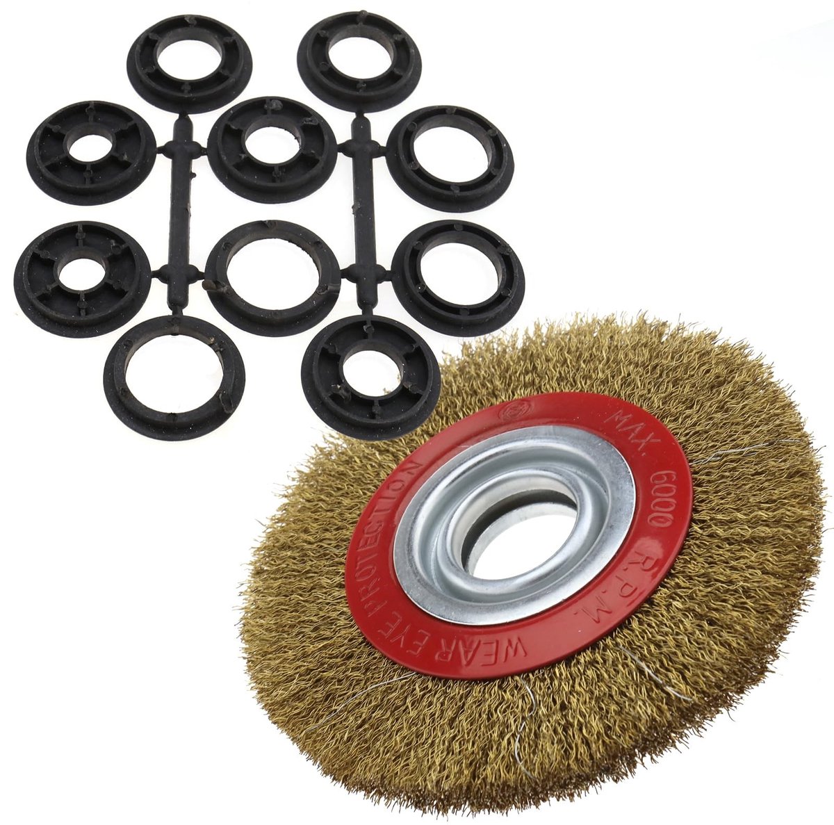 Dailygoods- Wielborstel - Schokbestendig - Roestvrij Staal - Voor het verwijderen van roest - Voor het reinigen van metaal - Maximaal 6000 RPM - 0.3 mm geharde staaldraden - Borstel