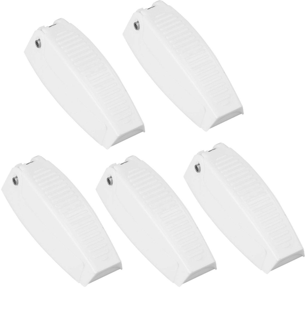 Dailygoods- Deurhaak 5 Stuks - Deurhaken voor Camper/RV - ABS Materiaal - Duurzaam/Schokbestendig - Wit - Voor Openhouden van Deuren - Deurbeugel