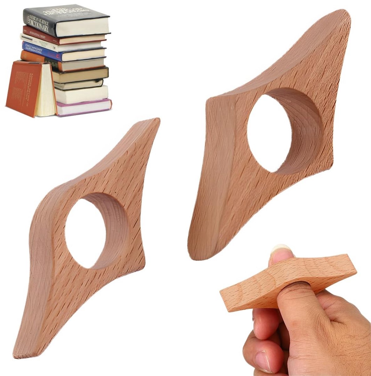 Dailygoods- Zijhouder met Duimring - 2 Stuks - Bladwijzer - Leesaccessoires - Zijduimhouder - Voor Boekenliefhebbers - Handig en Praktisch