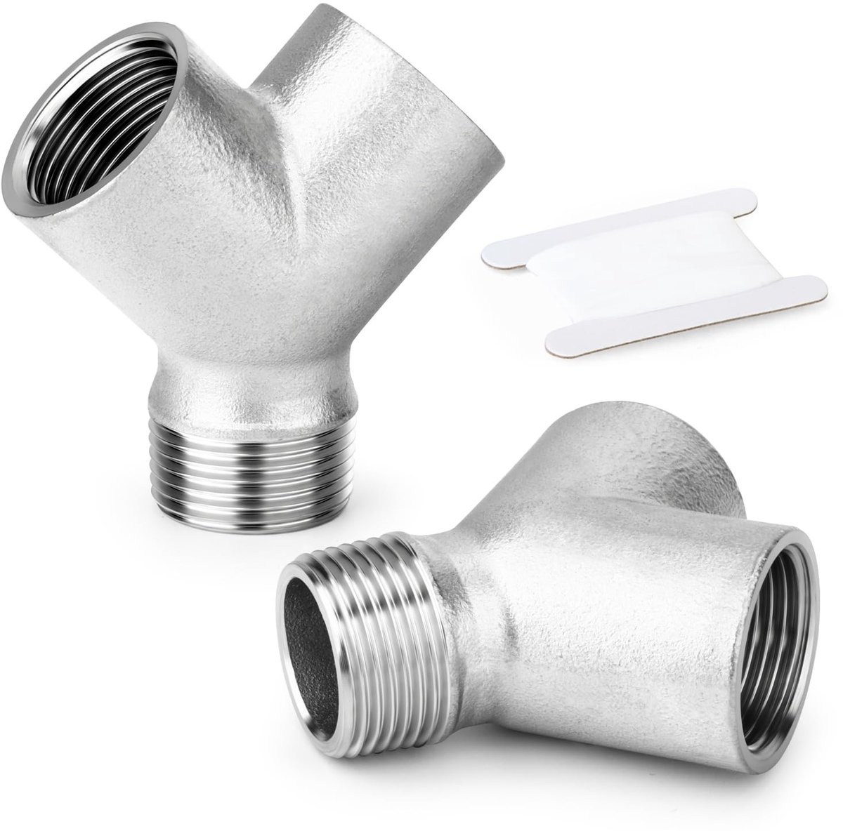 Dailygoods- Pipe Fitting Y-vorm 3-weg - 304 Roestvrij Staal - 1/2" BSP Vrouwelijk x 1/2" BSP Vrouwelijk x 1/2" BSP Mannelijk - Hoge Drukbestendigheid tot 1,5 MPa - Corrosiebestendig - Efficiënte Doorstroming - Y-connector