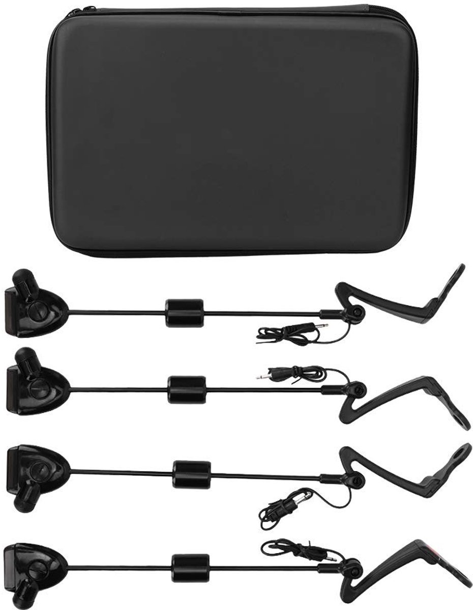 Dailygoods - Vissen Beetalarm - Geluid en Licht Alert - 4 Stuks - Waterdicht en Lichtgewicht - Visaccessoire voor Hengels - Voor Zoet- en Zoutwater