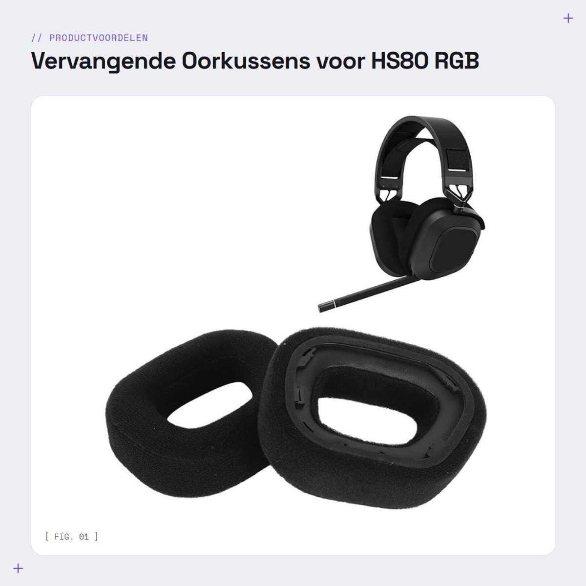Dailygoods - Vervangende Oorkussens voor HS80 RGB Koptelefoon