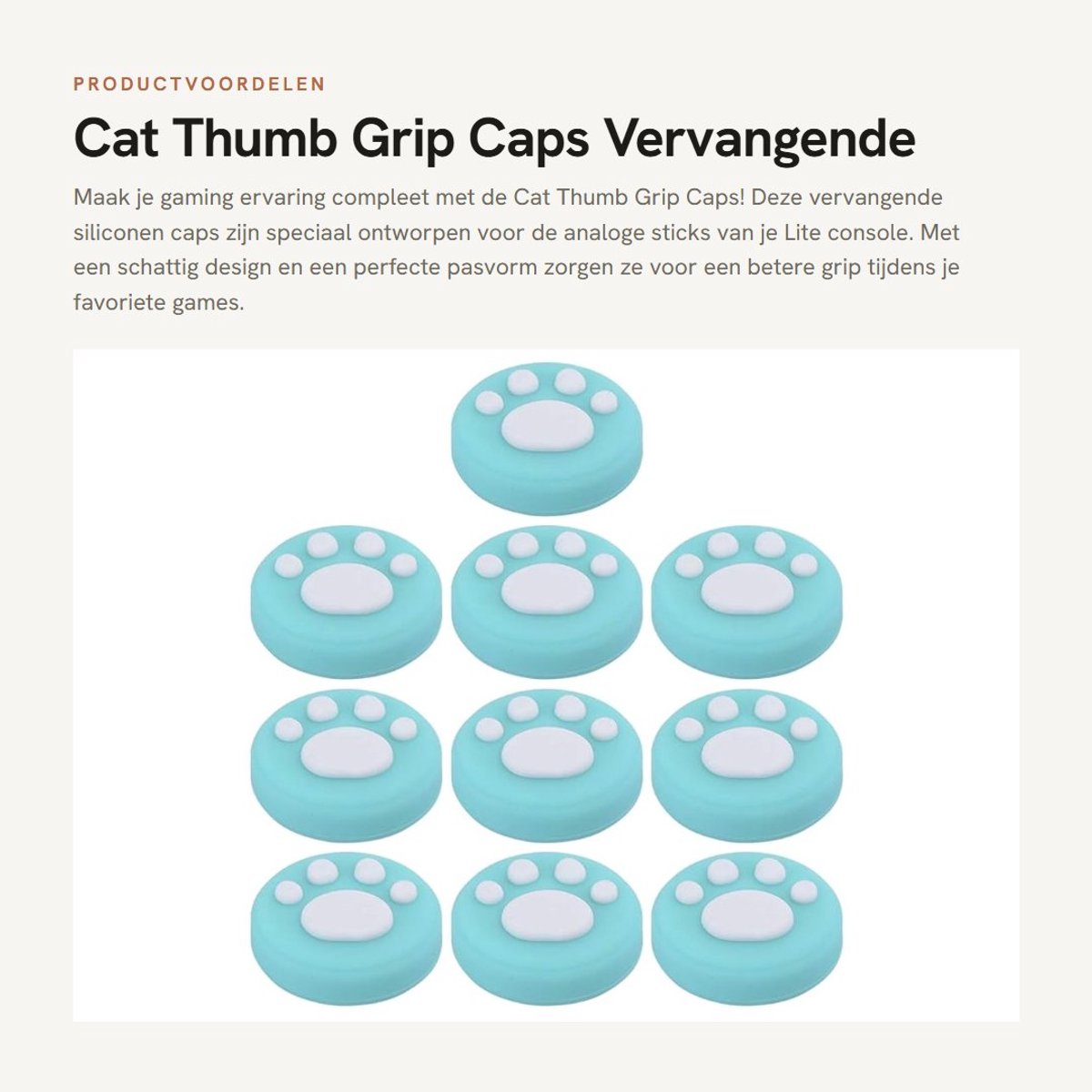 Dailygoods- Thumb Grip 10 Stuks - Vervangende Siliconen Caps - Analoge Stick Cover - Joystick Cap Cover - Geschikt voor Lite - Lichtgewicht en Slijtvast