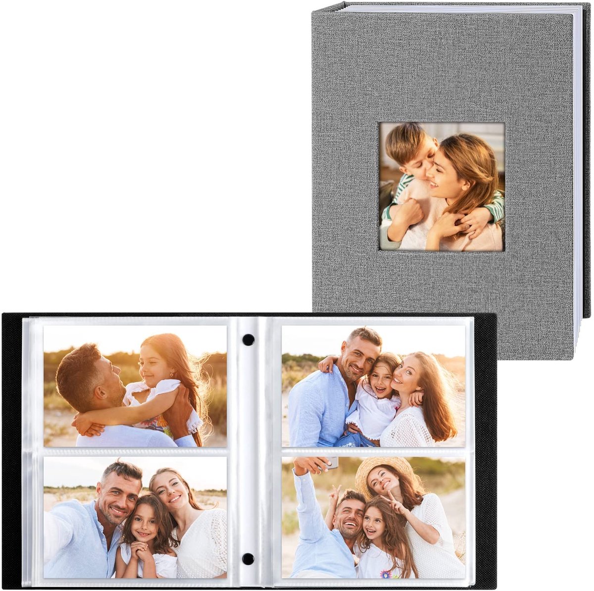 Dailygoods- Fotoalbum 200 Foto's - 50 Bladen/100 Pagina's - Linnen - 10x15 cm - Stofvrij - Elegant Ontwerp - Compact Formaat - Fotosboek