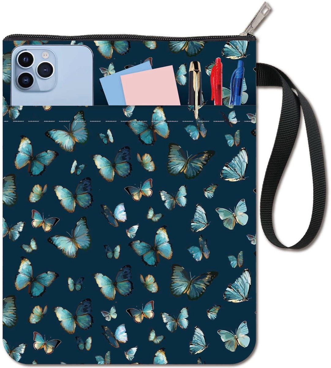 Dailygoods - Boekomslag - Retro boekhoes - Wasbare stoffen doek - Bescherm je boeken - Vlinder design - Geschikt voor studenten en boekenliefhebbers