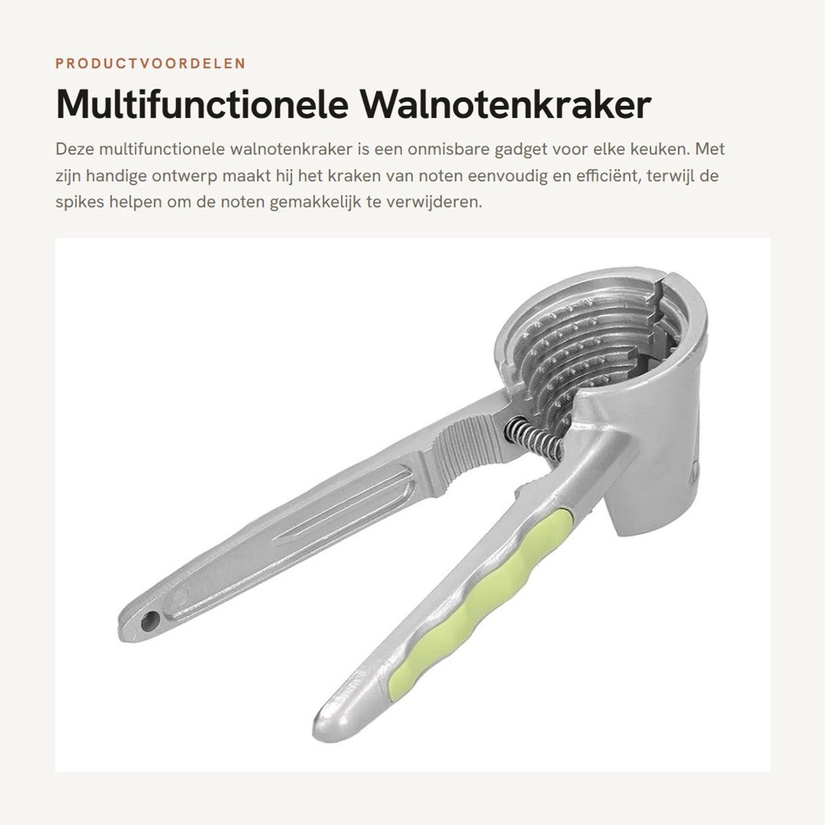 Dailygoods - Multifunctionele Walnotenkraker Keukengadget