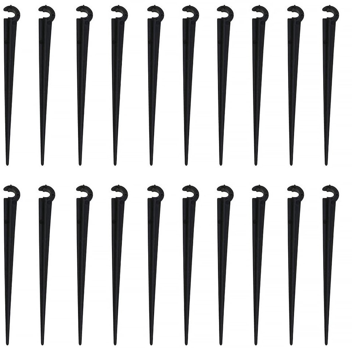 Dailygoods- Tuinharingen 200 STKS - C-vormige Houder - Grondspijkers - Slangbeugel - Irrigatie - Hoogwaardig PP-materiaal
