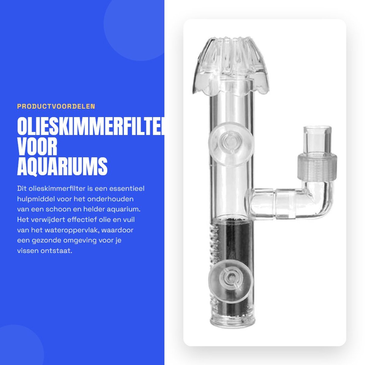 Dailygoods- Olieskimmerfilter - Acryl Oliefilmverwijderaar - Wateroppervlak Aquarium - Waterfilter - Waterfilter Noodpakket - Duurzaam Ontwerp