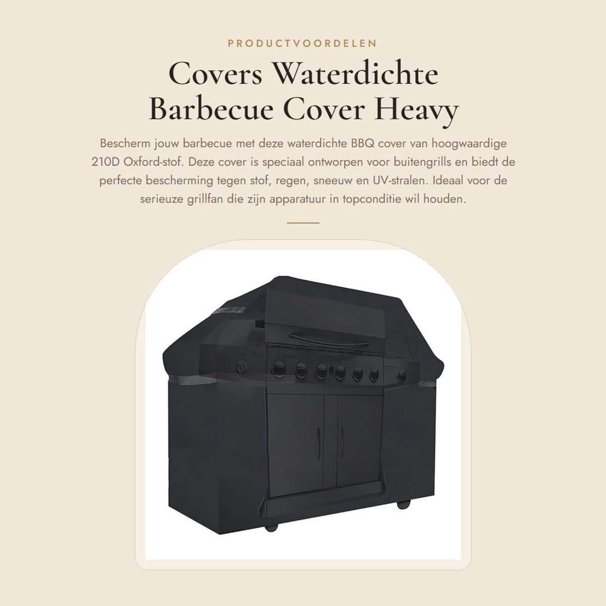 Dailygoods- Barbecue Cover Waterdicht - 210D Oxford Stof - Scheurbestendig - UV-bestendig - Winddicht - Afmetingen 145 x 61 x 117 cm - Grillhoes