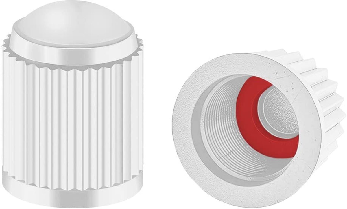 Dailygoods- Ventieldoppen 30 Stuks - Universele Bandenventieldop - Kunststof/Rubber - Bescherming tegen Vuil - Luchtdicht - Formaat 13 x 10 mm - Bandendoppen