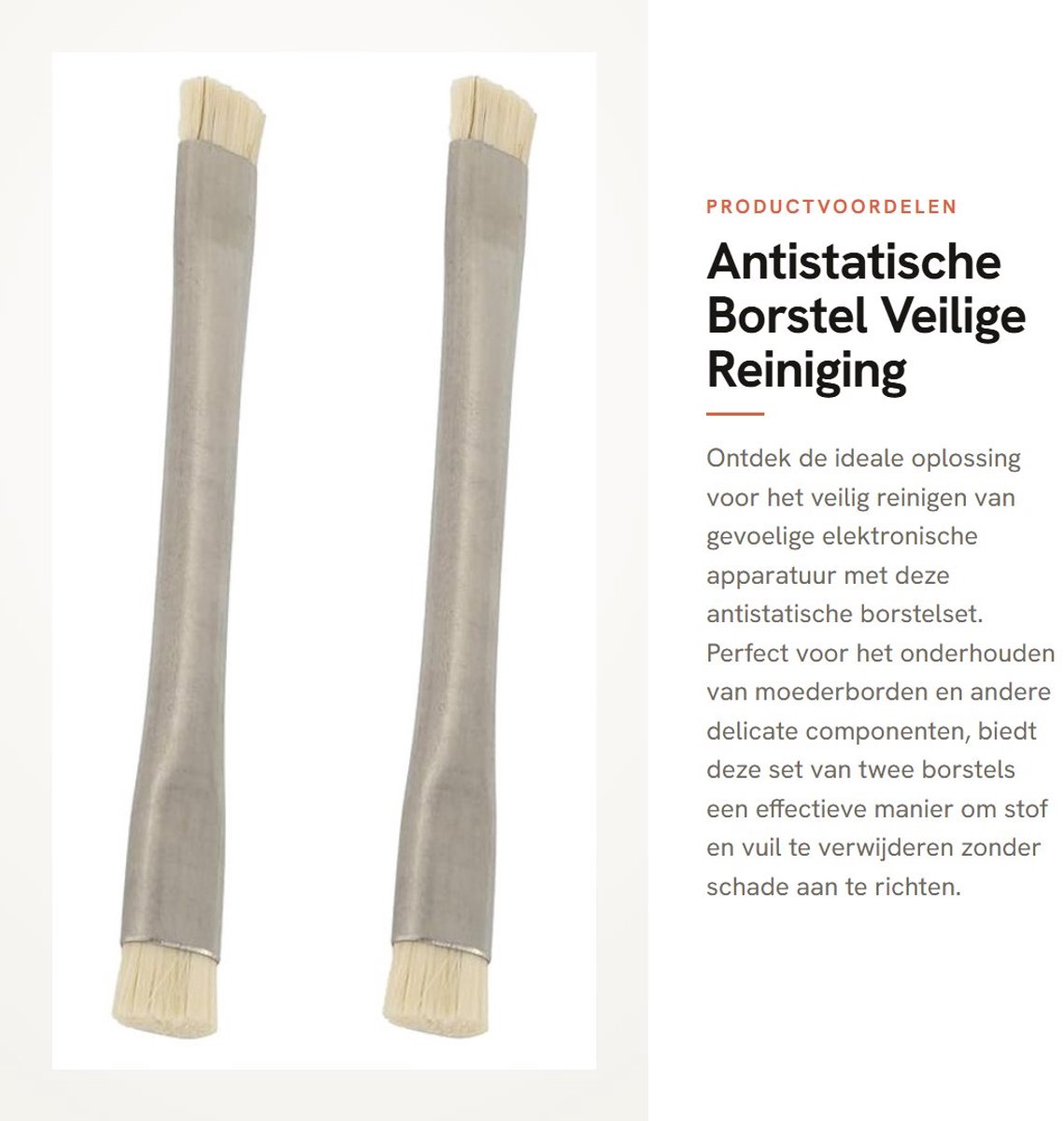 Dailygoods - Antistatische Borstel - Veilige Reiniging - Ergonomisch Ontwerp - Antistatische Reinigingsborstel - Voor Elektronische Apparatuur - 2...