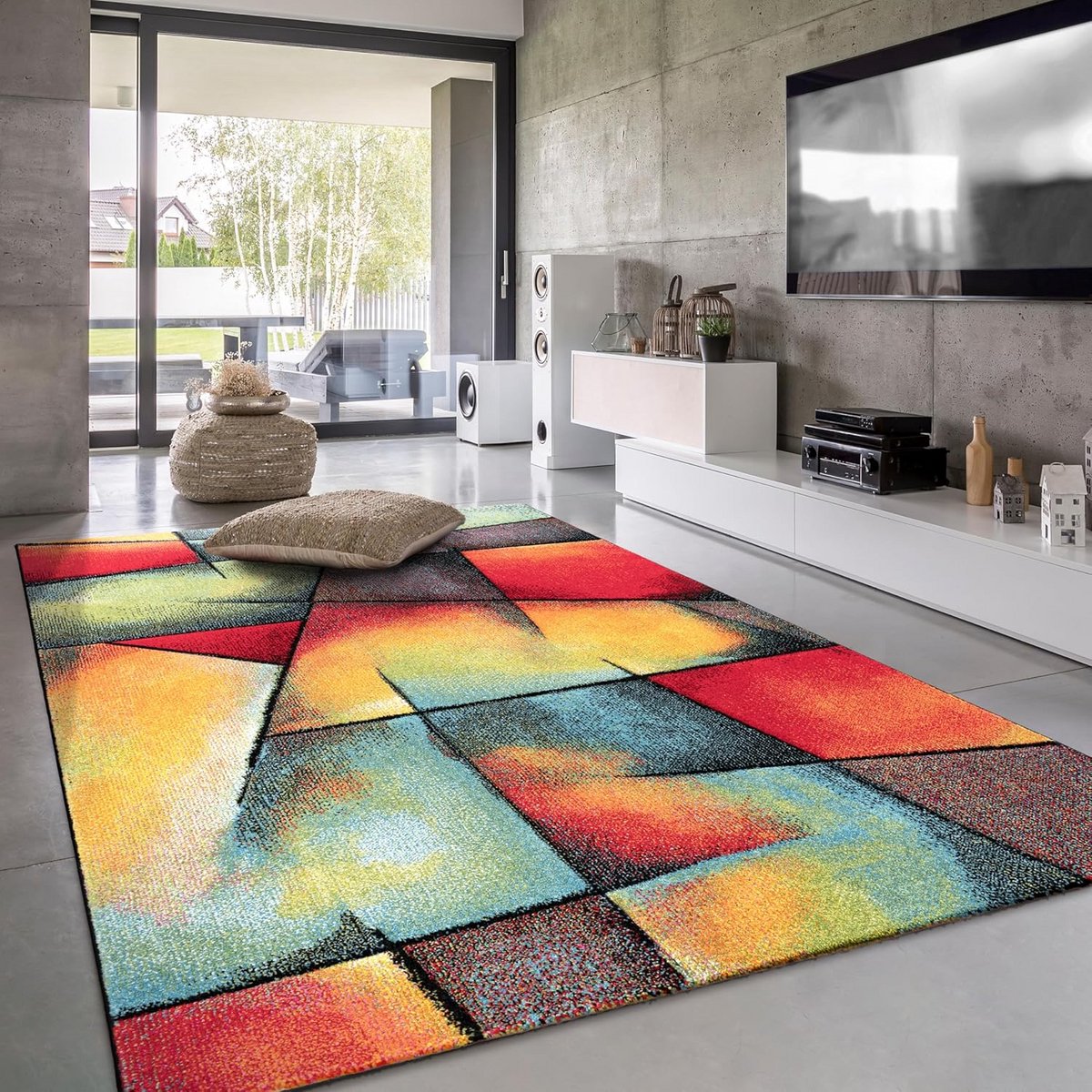 Vloerkleed Modern Patroon - Kortpolig Kleed - Woonkamer Decoratie - Geschikt voor vloerver