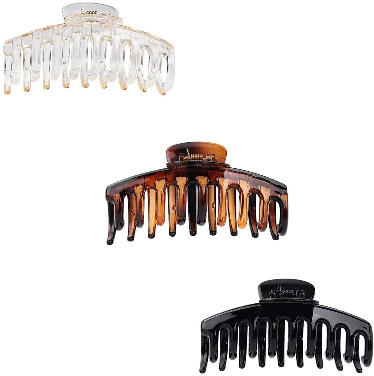 Dailygoods- Haarspelden Antislip - Grote Haarspelden 11 cm - Kunststof - 3 Stuks - Haarklemmen - Ideaal voor Dames en Meisjes - Haarklem