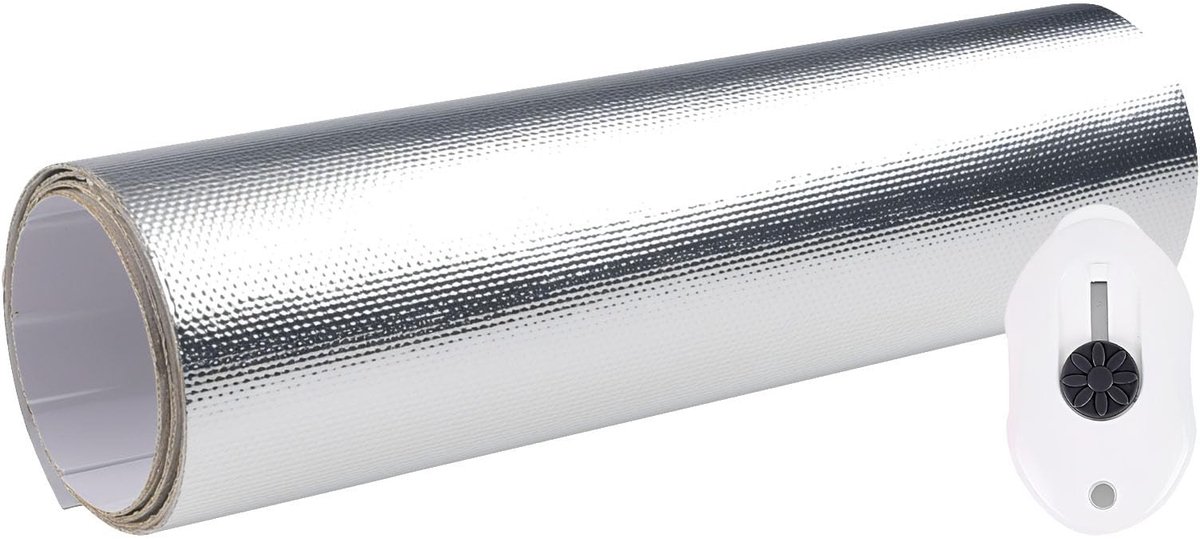 Dailygoods- Warmtebescherming Aluminium Folie 30 x 100 cm - Zelfklevend - Glasvezel Isolatie - Praktische Warmtebescherming - Brandwerende Mat - Veelzijdige Toepassing - Isolatiemateriaal