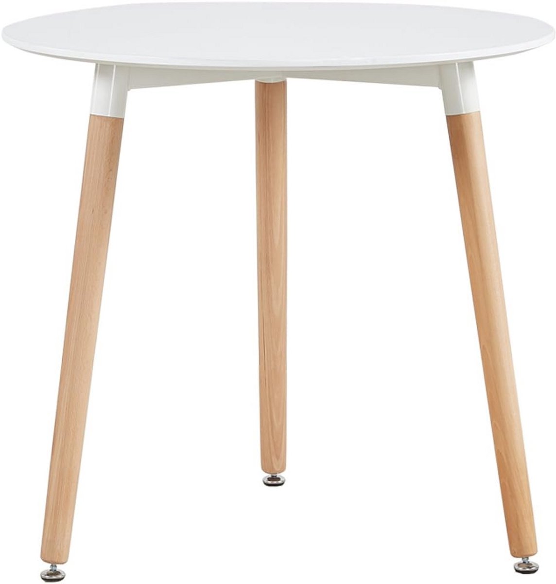 Eettafel Rond - Eetkamertafel - Gezellig Tafelen - Scandinavisch Design - 80 x 73 cm - Naturel