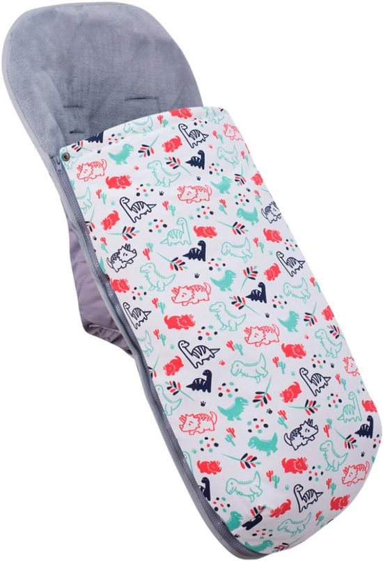 Voetenzak Kinderwagen - Baby Slaapzak - Comfortabel Reizen - Waterafstotende Buitenkant - 98 cm Lengte - Dino Print — afbeelding 3