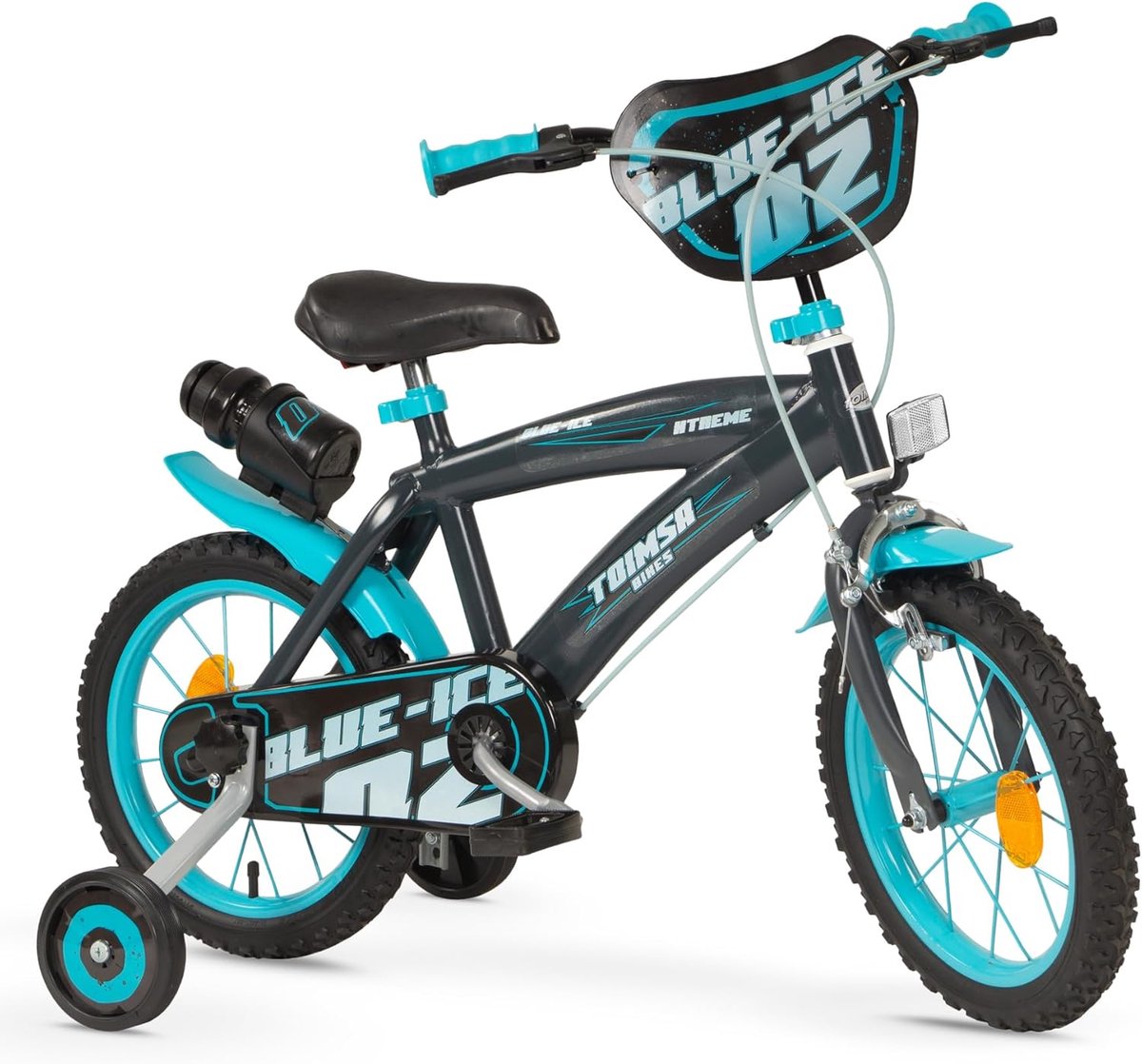 Kinderfiets - Loopfiets - Leren fietsen - Met zijwielen - 14 inch - Multicolor