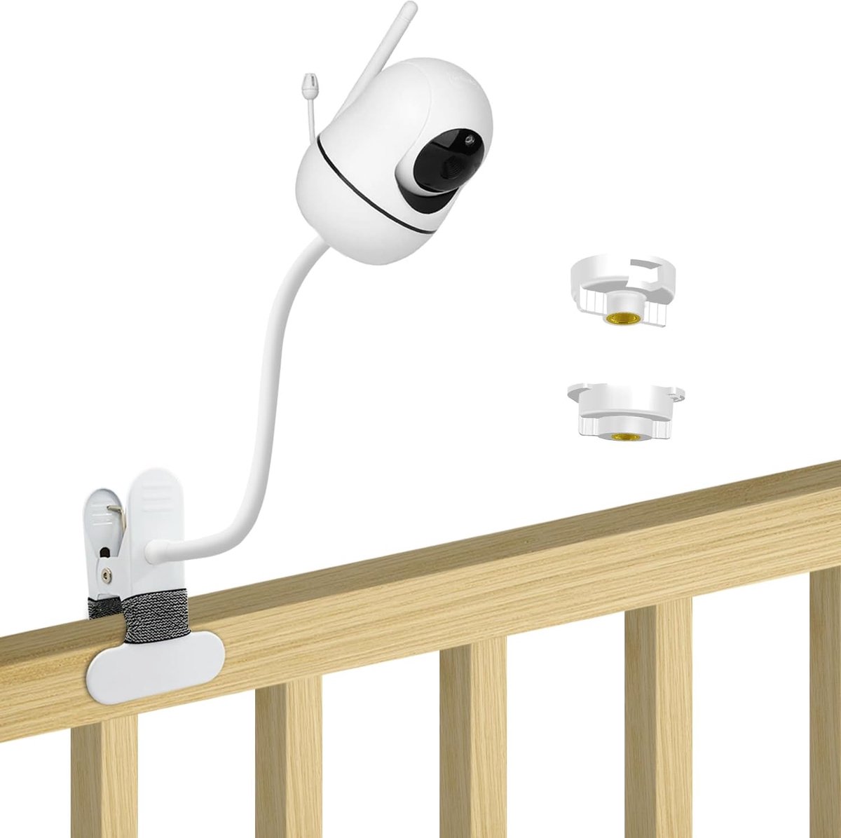 Babyfoon Houder - Flexibele Arm - Baby Kamer - Verstelbare Clip - 40 cm - Zwart
