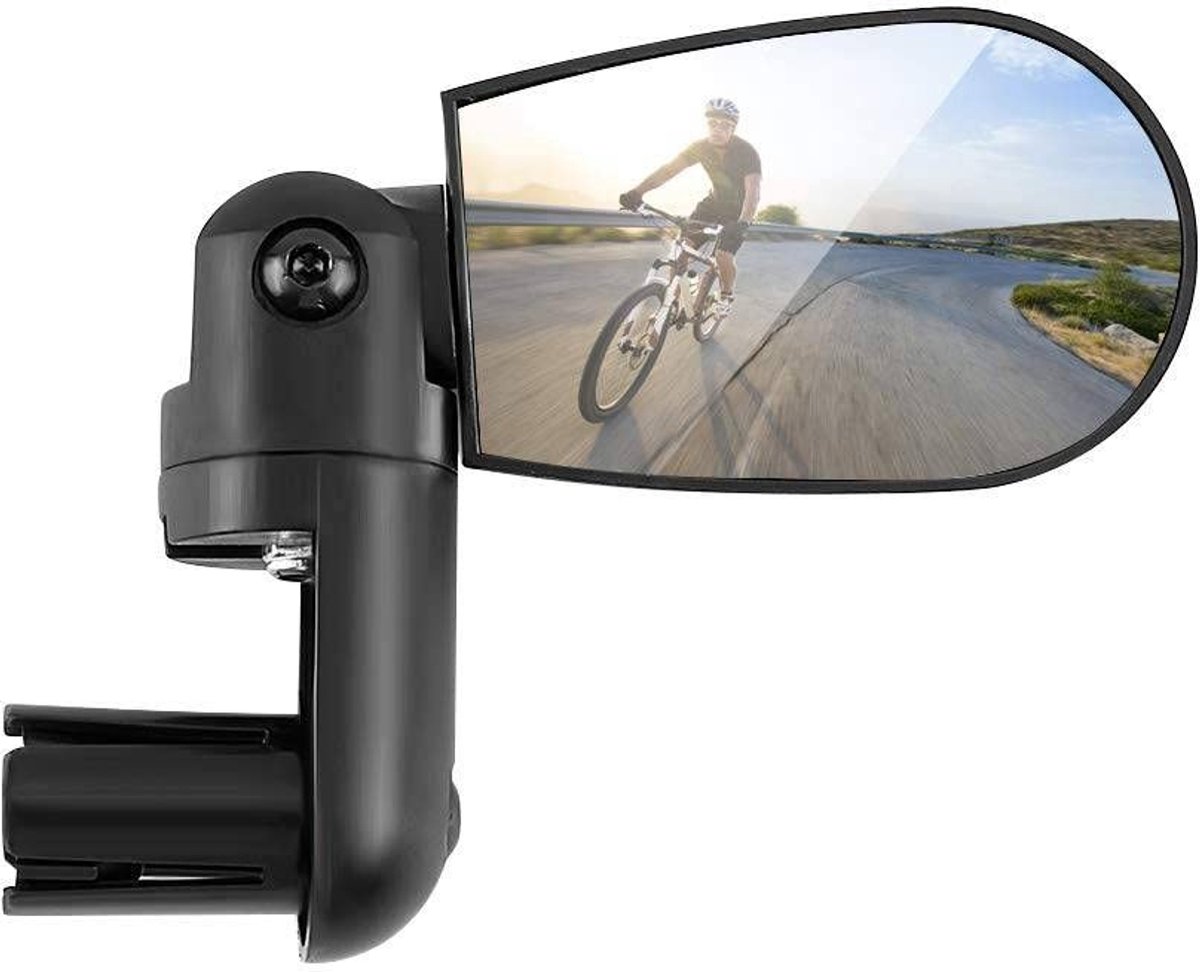 Dailygoods- Achteruitkijkspiegel 360° draaibaar - Fietsstuurspiegel - Hoge definitie - Compact ontwerp - Duurzaam ABS-materiaal - Brede kijkhoek - Fietsspiegel