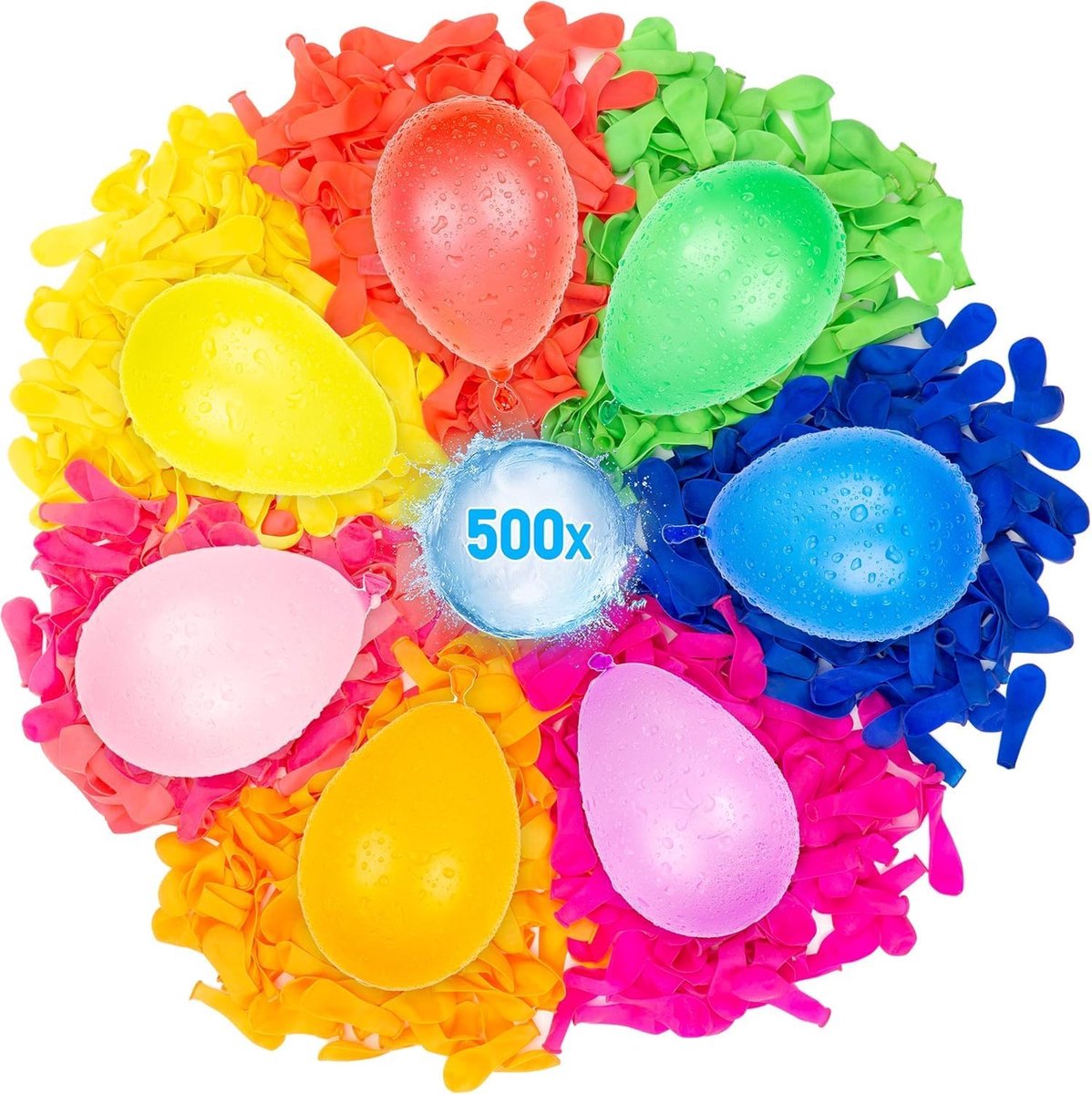 Herbruikbare Waterballonnen - Waterspeelgoed - Latex - 500 Stuks - Eenvoudig te Vullen met Kraan - Voor Jong en Oud