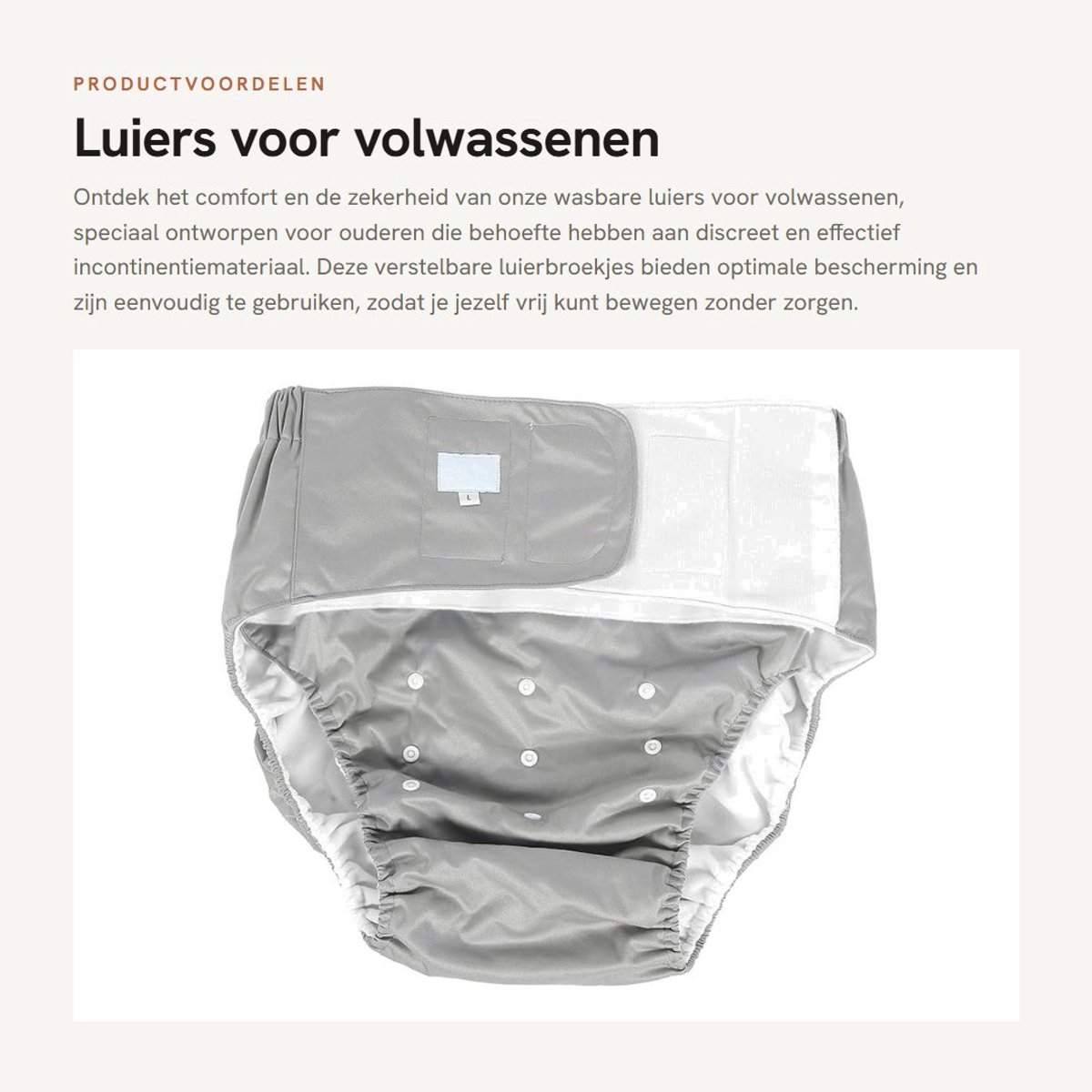 Dailygoods- Luierbroekjes Waterdicht - Herbruikbare Luierbroekjes - Verstelbare Incontinentieproducten - Veilig in Gebruik - Hoge Vochtopname - Geen Zijdelingse Lekken - Incontinentiebroekjes