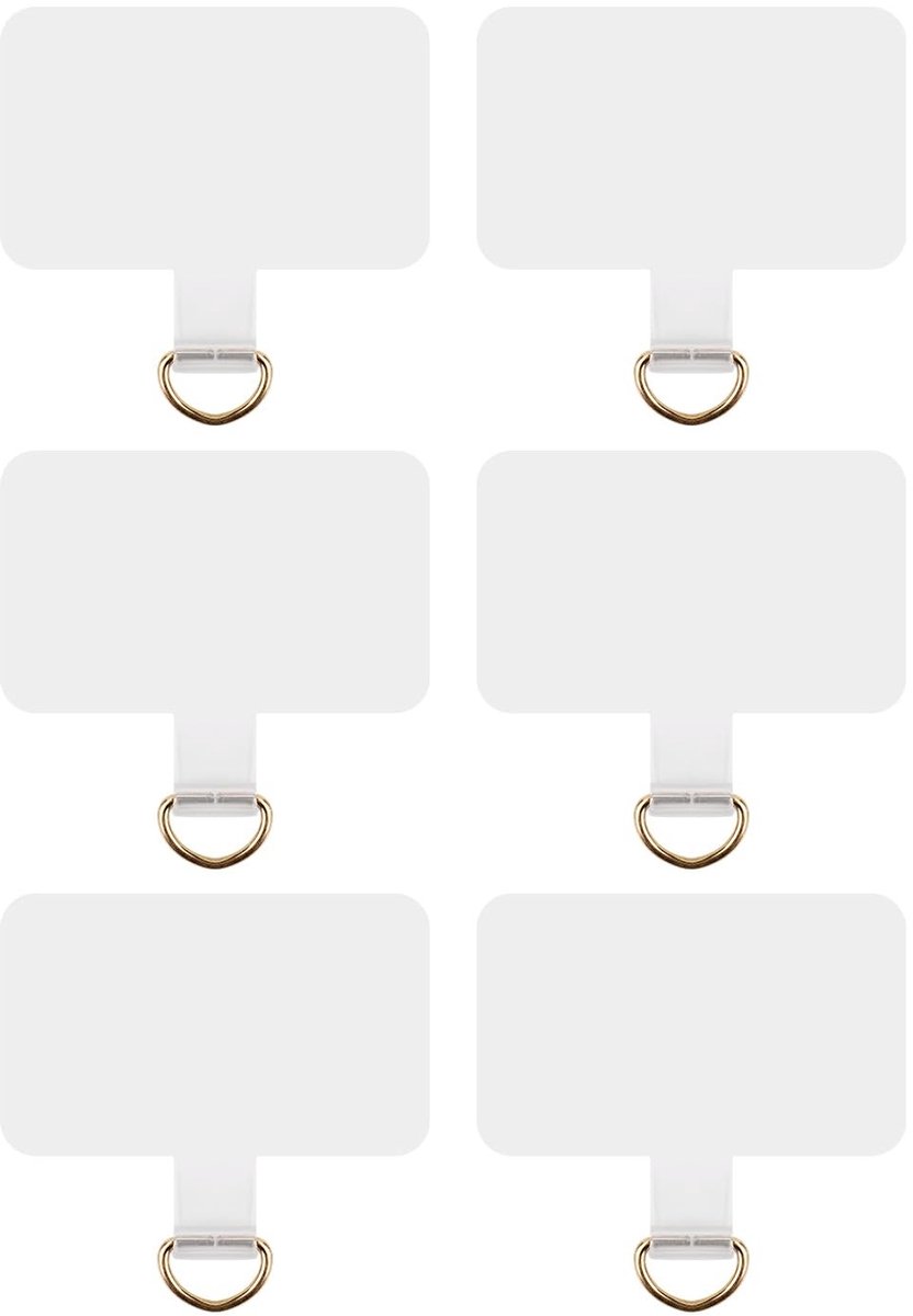 Dailygoods- Telefoonlanyard Transparant - 6 Stuks - Multifunctioneel - Telefoonaccessoires - Telefoonbandconnector - Betrouwbaar Materiaal - Telefoonaccessoire
