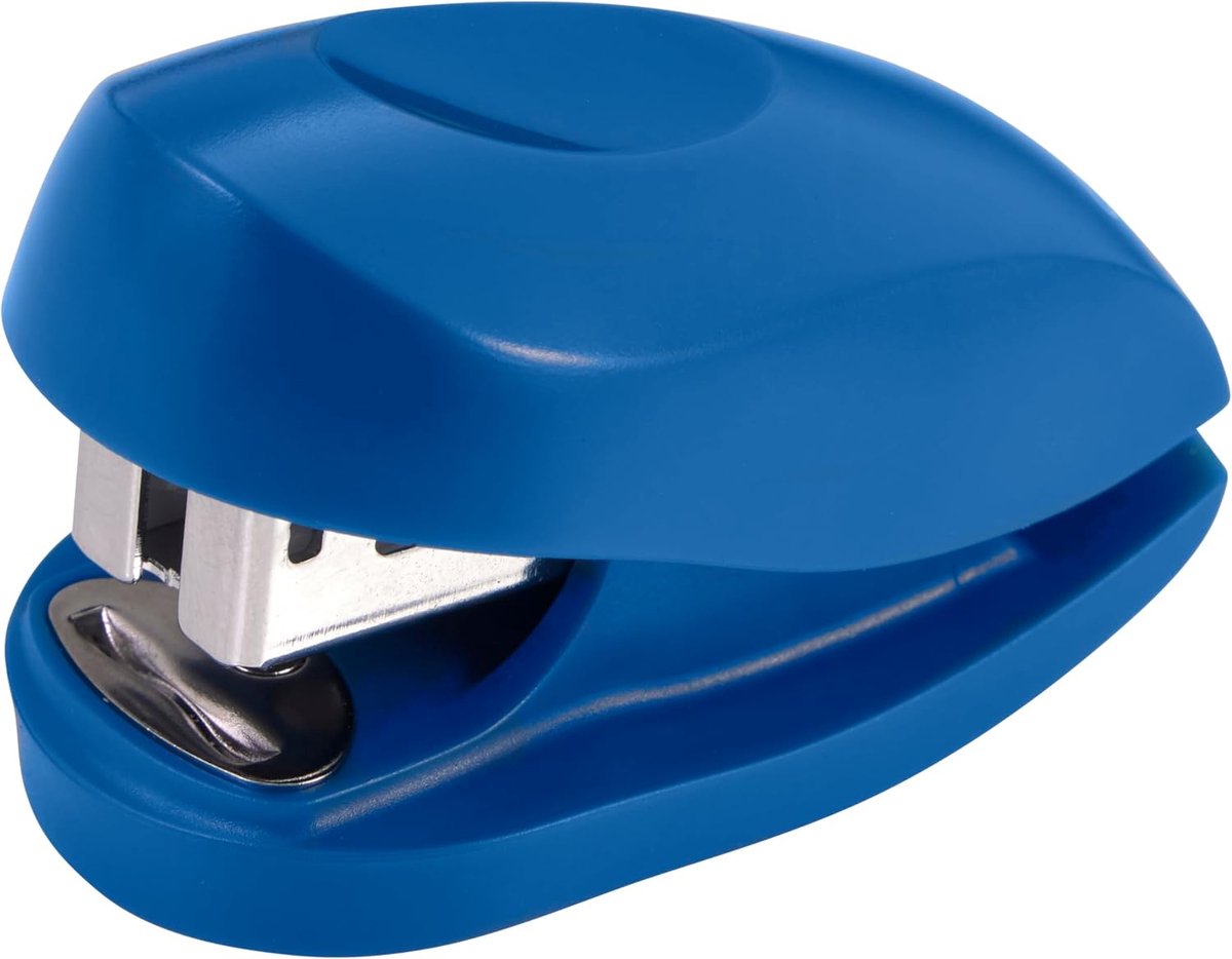 Mini nietmachine - Kantoor nietapparaat - Papier vastzetten - Ingebouwde nietverwijderaar - 12 vel capaciteit - Blauw