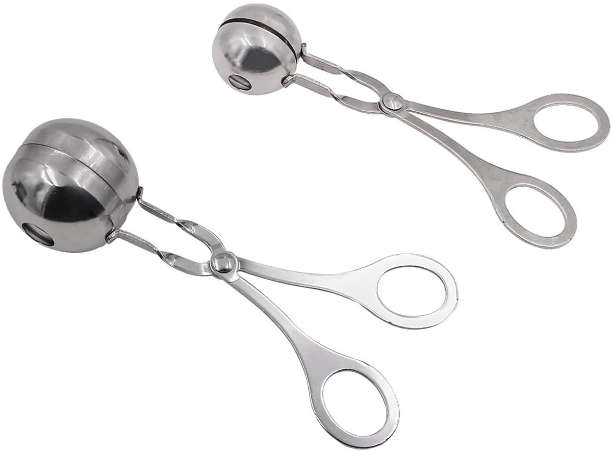 Dailygoods- Vleesballer roestvrij staal - Antiaanbakbal Maker - Keukentang - Koekjesdeeg Schep - Cake Pop Maker - Duurzaam en Corrosiebestendig - Gehaktballenmaker