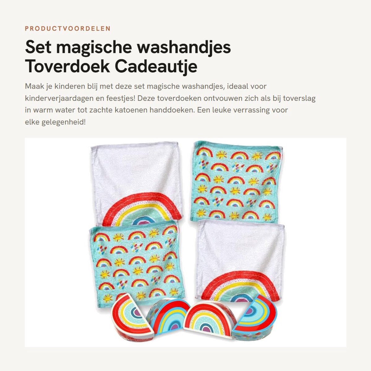 Dailygoods- Washandjes Set van 4 - Magische Handdoeken - Gastendoekjes - Katoenen Badstof - 30 x 30 cm - Perfect Cadeautje - Handdoek