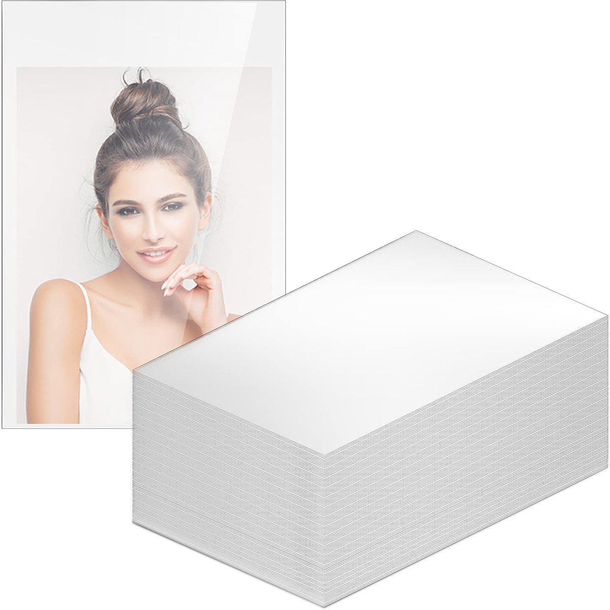 Dailygoods- Fotokaarthoesjes 100 Stuks - Transparante Kaarthouder - Kunststof - Kaartbeschermers - Waterdicht - Geschikt voor Spelkaarten - Kaarthouders