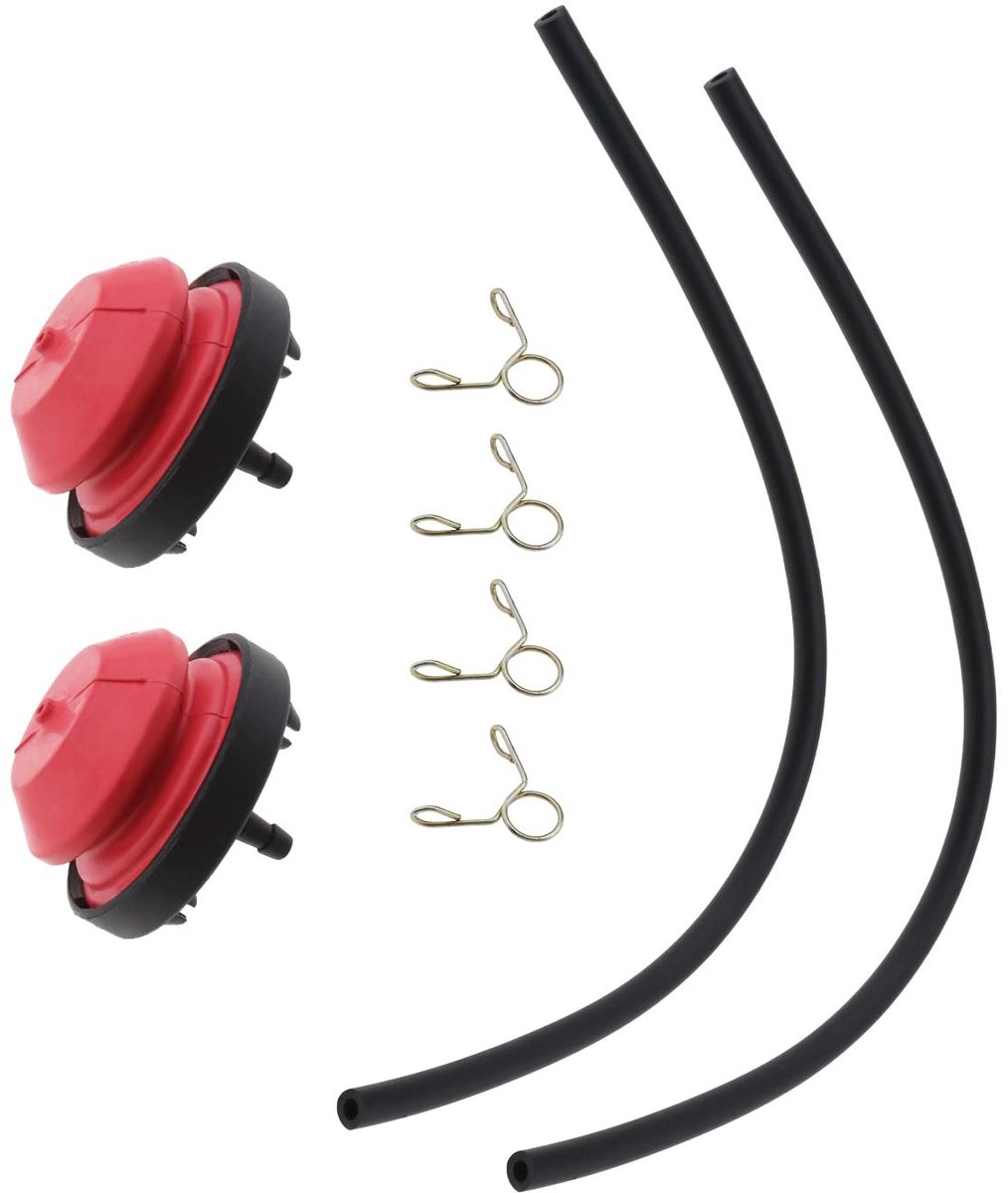 Dailygoods- Primerpomp Set - 2 x Brandstofpompen - 2 x Brandstofleidingen - 4 x Klemmen - Compatibel met TECUMSEH AV520 - Duurzaam Plastic - Brandstofpomp