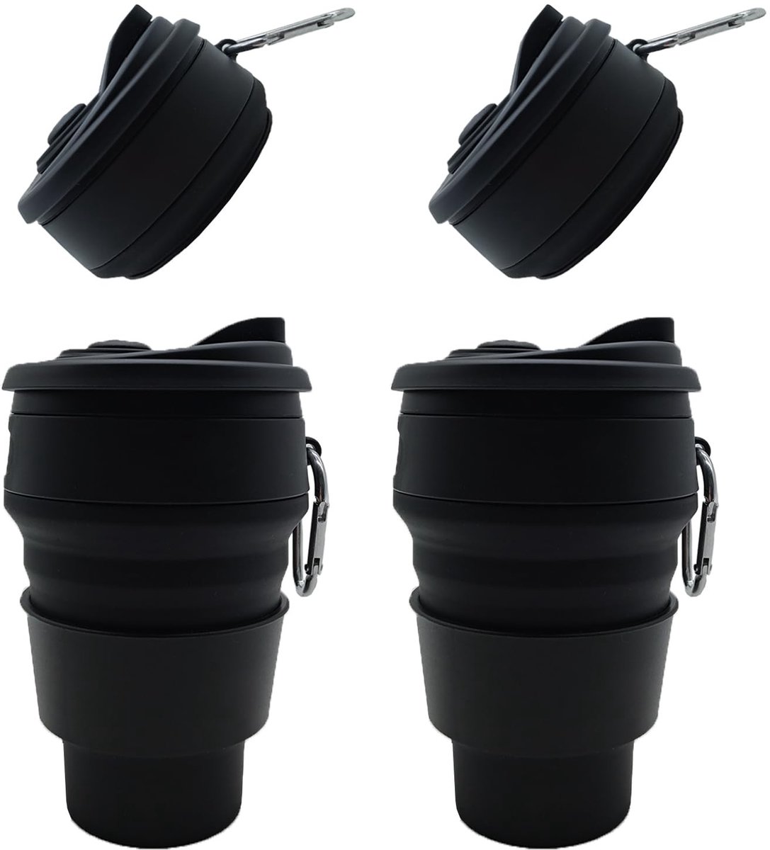 Dailygoods- Koffiemokken 2 stuks - Opvouwbaar - Siliconen - Lekvrij