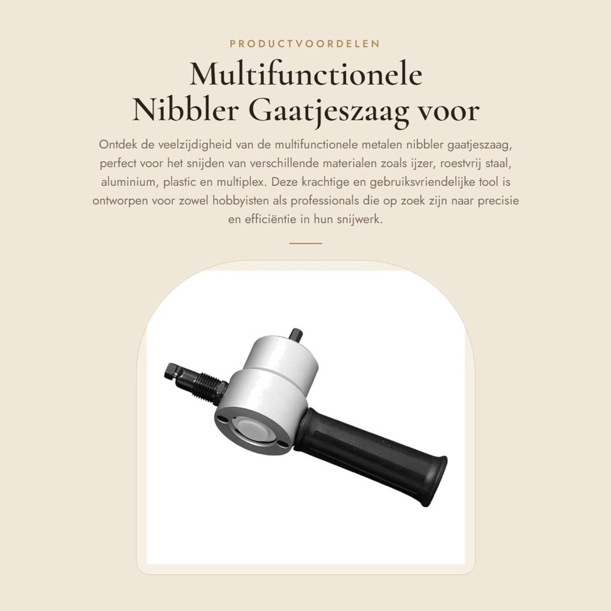 Dailygoods - Multifunctionele Nibbler - Gaatjeszaag voor Elektrische Boor - Geschikt voor Diverse Materialen - Hoogwaardige Materialen - Snelle Bevest...