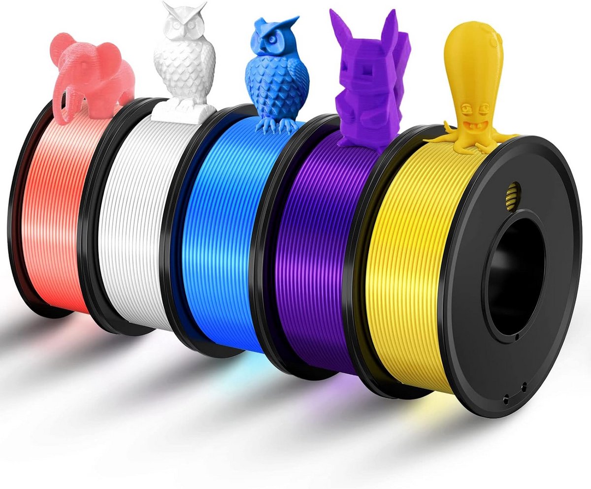 3D Printer Filament - Print Materiaal - Modellen Creëren - Hoge Precisie - 5 Kleuren 250g - Multi Color
