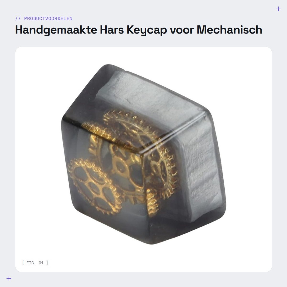 Dailygoods- Keycap Hars - Handgemaakt - Corrosiebestendig - Duurzaam - Lichtgewicht - Universeel Toetsenbordaccessoire - Toetsenbordknop