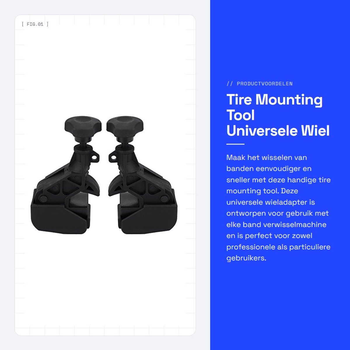 Dailygoods - Tire Mounting Tool - Universele Wiel Adapter - Efficiënt en Duurzaam - Professioneel - Band verwisselen - Geschikt voor alle banden - 2 S...